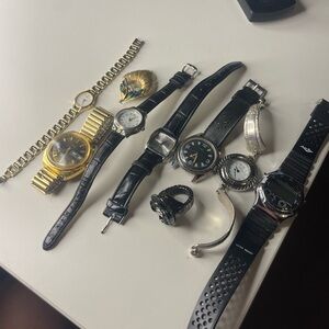 Assorted Watches Collection vintage watch lot geneva, timex, seiko, and more